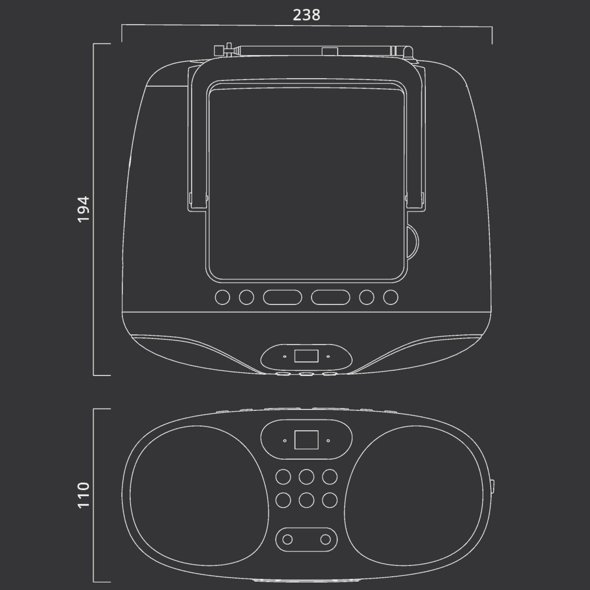 Muse M-203 KB Reproductor CD Micro
