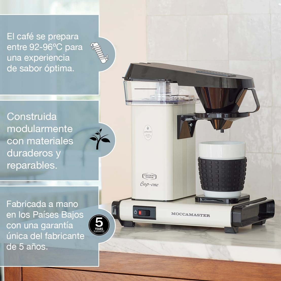 Moccamaster Cup-One, Cafetera de Filtro, Coffe to go, Cafetera, Crema