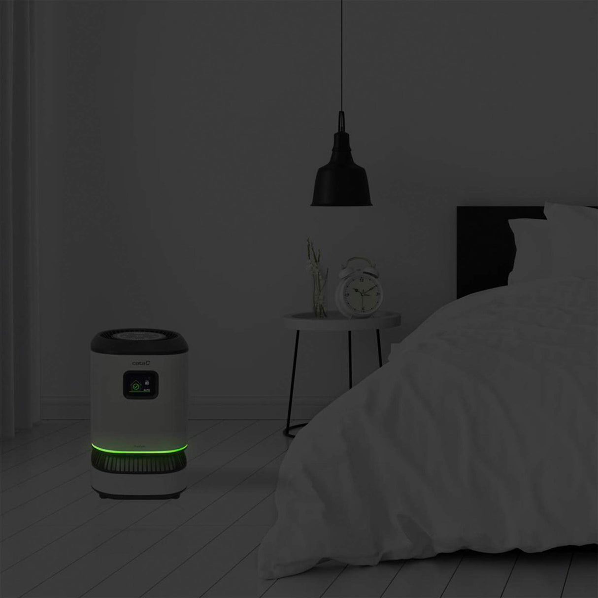 Cata - Purifyer Dream - Purificador de Aire con Filtro HEPA H13 - Hasta 30 m2 75 m 3 de Superficie - Tecnología NONVIRAIR - Pantalla TFT - Diagnostica y Gestiona la Calidad del Aire (02201001)