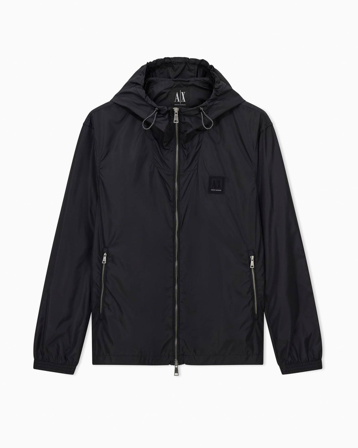 Armani Exchange Icon Project, Logo Embossed Patch Chaqueta, Negro, L Hombres
