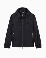 Armani Exchange Icon Project, Logo Embossed Patch Chaqueta, Negro, L Hombres