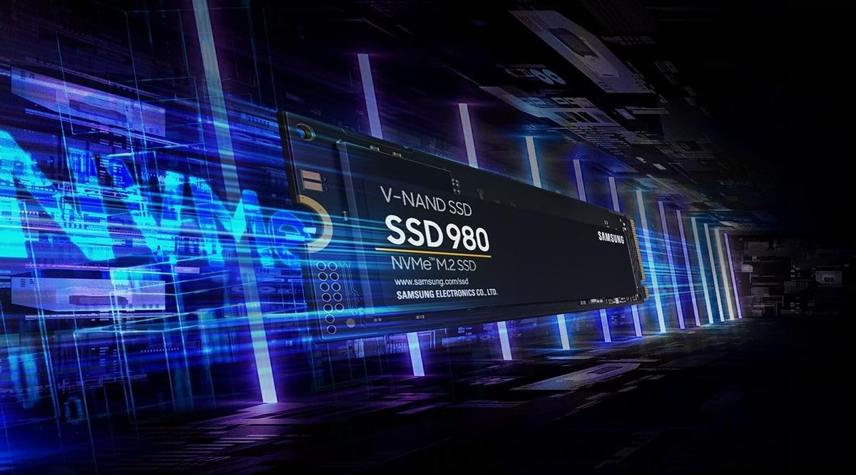 Samsung 980 1 TB PCIe 3.0 (up to 3.500 MB/s) NVMe M.2 Internal Solid State Drive (SSD) (MZ-V8V1T0BW)