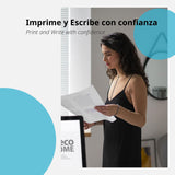Paquete Folios A5 80gr, 10 Paquetes de 500 hojas, Papel Multifunción para Impresora Inkjet y Láser, Hojas A5 148 x 210 mm Ideales para la Oficina como para el Hogar · m-office (5000 hojas)