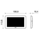 Vimar K40937 Monitor LCD 7in de pantalla táctil para kit videoportero de superficie, 1 alimentador 40103, con estribo para la fijación de superficie, blanco