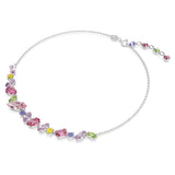 Swarovski Collar Gema, Tallas mixtas, Multicolor, Baño de rodio