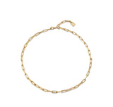 UNO de 50 | Cadena Corta de Aleación de Metales | Bañado en Oro 18K | Joya Artesanal | Diseño Creativo