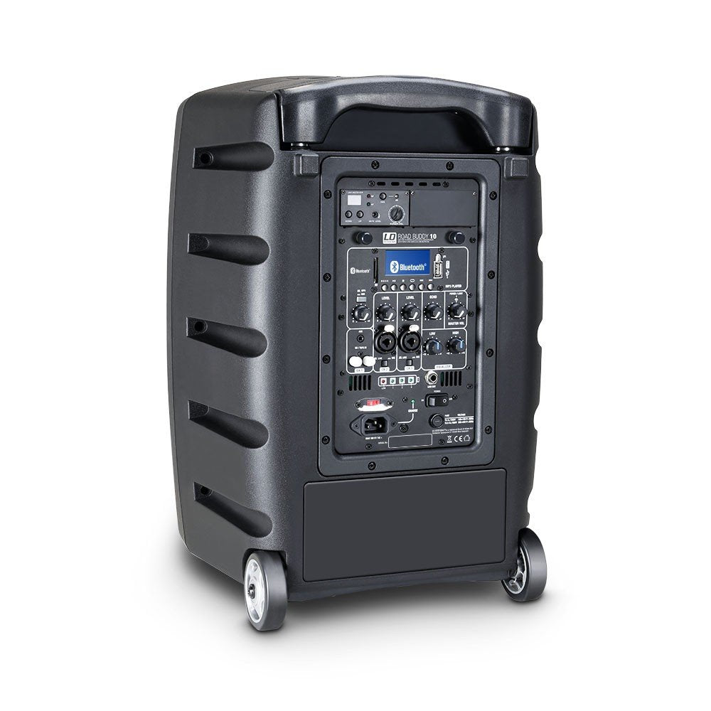LD Systems ROADBUDDY 10 - Altavoz Bluetooth alimentado por batería, con mezclador y micrófono inalámbrico