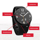 James R8 - Reloj de Emergencia y Seguridad para Personas Mayores, detección de caídas, botón de Llamada de Emergencia y localización GPS, Funciones de Salud, por Ejemplo, Pulso, aplicación Familiar +