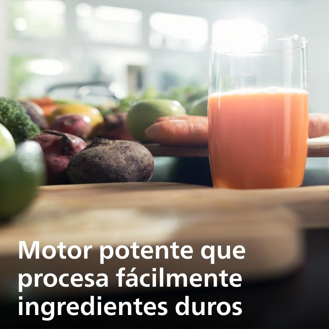 Philips Avance Collection Extractor de Zumo de Frutas y Verduras, Tecnología Fiberboost, Quickclean Plus Para una Limpieza Fácil, 1100 W, Plata, 2,1 l, Negro (HR1921/20)