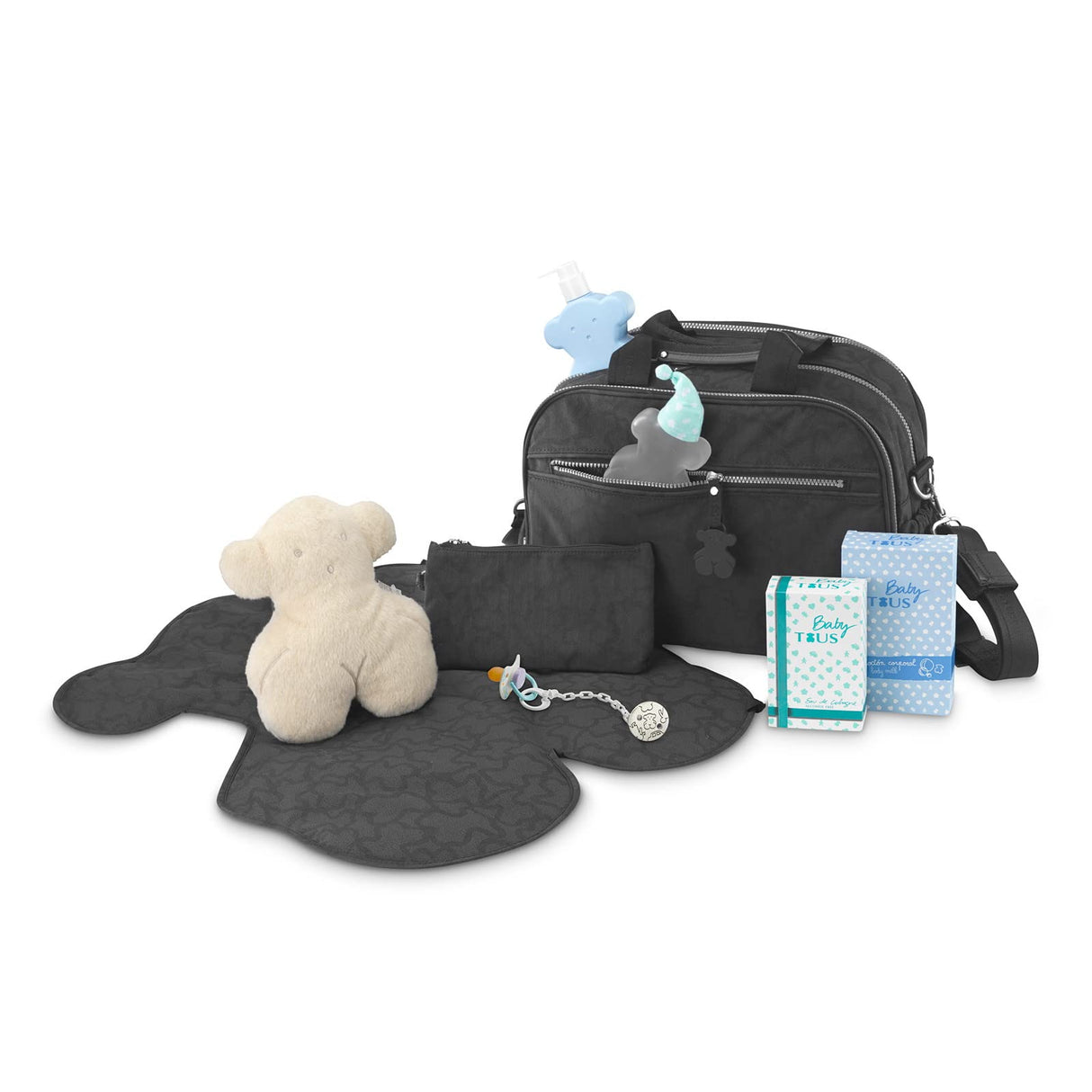 Bolsa de bebé Tous Catri Kaos 295810281 , color antracita-negro