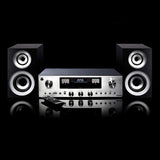 GPO Retro PR200 sistema de audio para el hogar Minicadena de música para uso doméstico Plata 12 W - Microcadena (Minicadena de música para uso doméstico, Plata, 12 W, DAB,FM, LCD, 3,5 mm)