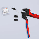 Knipex Crimpadora de sistema para mordazas intercambiables bruñido, con fundas multicomponentes 200 mm 97 43 200