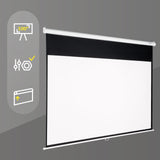 OVERMAX Screen Pantalla de proyección con trípode, Tres Patas, Ajuste de Altura de Pantalla y trípode, retracción automática de Pantalla con Resorte ((100'') 221 x 124 cm)