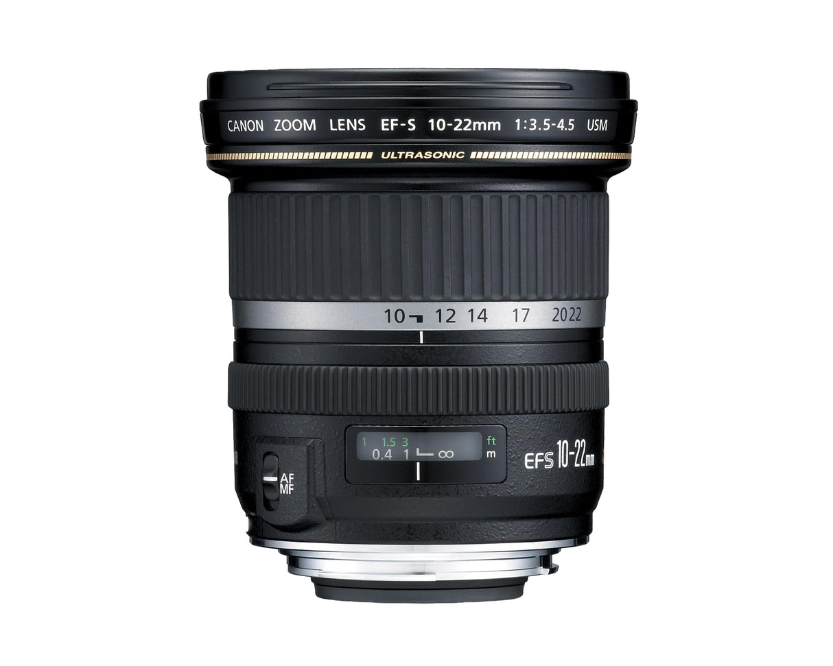Canon 10-22 mm f/3.5-4.5 EF-S USM - Objetivo para Canon (Distancia Focal 16-35mm, Apertura f/3.5, diámetro: 77mm) Color Negro