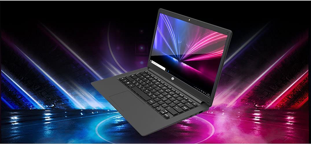 TECHBITE Portátil ZIN BIS de 14,1" HD, 64 GB EMMC, portátil de oficina, portátil delgado, gran panel táctil, windows 10 pro, Intel Celeron N3450 de cuatro núcleos, 5000 mAh, Teclado QWERTY, Teclado EN