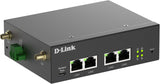 D-Link DWM-314-G Modem Industrial Router 5G VPN M2M, Rugged NR, Dual SIM, IoT Gateway, Remote Monitoring, SA, NSA, 4G LTE Cat 19, 4 GbE Ports, OpenVPN/WireGuard Client, 9-36V DC