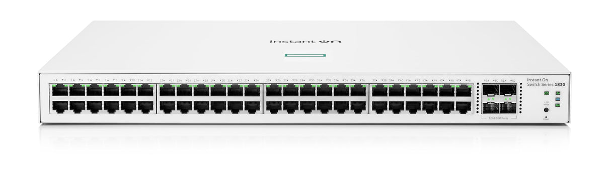 Aruba Instant On 1830 - Conmutador Inteligente GB de 48 Puertos, 48 x 1 G, 4 SFP, EU Europe Cord (JL814A#ABB)