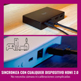 WiZ HDMI Sync Box con retroiluminación de TV - Sincroniza la luz con tus películas, juegos y música - HDMI 2.0 - Soporta 4K a 60Hz - Tira LED RGBIC para televisores de 55«-65» - Control por App/Voz