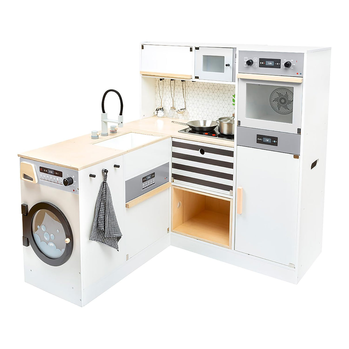 11464 Cocina infantil modular XL, small foot, de madera, cocina multifuncional, juego de rol, sistema modular , color/modelo surtido
