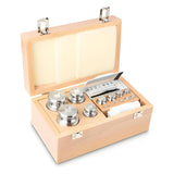 Núcleo - 333 F2 Peso Set 1 MG - 2 Kg Acero Inoxidable Feingedreht en Caja Madera - 07-333 - 2007