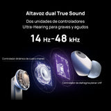 HUAWEI FreeBuds Pro 2, Auriculares inalámbricos Bluetooth, Devialet, Doble Altavoz, Voz cristalina, ANC Inteligente, Triple EQ Adaptivo, Doble conexión, Hi-Res Audio, Azul Plateado, 38 Meses garantía
