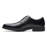 Clarks Whiddon Plain, Oxford Plano Hombre, Piel Negra, 49.5 EU