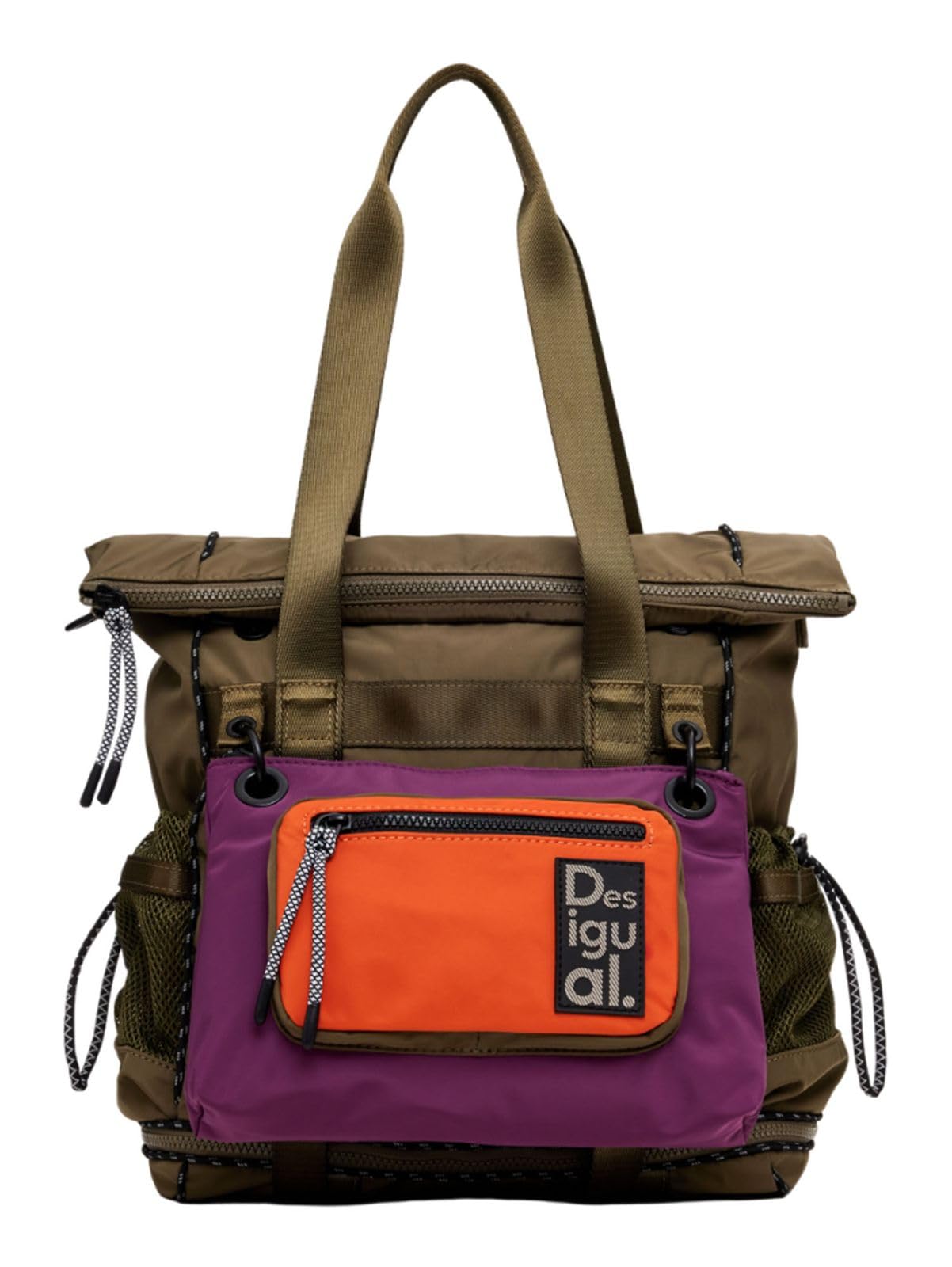Desigual Accessories-Mochila Grande de Nailon, Nylon Backpack Big Mujeres, Verde, Einheitsgröße