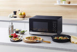 Panasonic Microondas NN-GD38HSGTG con parrilla (1000 W, vaporera, microondas combinado, molde para pizza, 23 litros) acero inoxidable negro