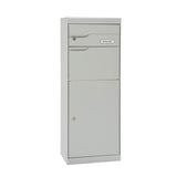 MEFA 771031M Paquetes ETNA 771 con Placa para Nombre-(Color Aluminio Blanco, buzón con Cerradura, 1094 x 402 x 305 mm)