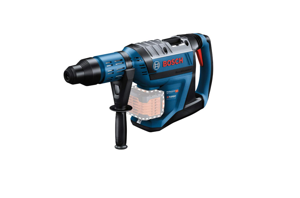 Bosch Professional BITURBO GBH 18V-45 C - Martillo perforador a batería (Brushless, 18V, 12,5 J, Ø máx. hormigón 45 mm, SDS max, Connectivity, sin batería, en maletín)