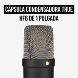 RØDE NT1 Signature Series micrófono de condensador de gran diafragma de la con soporte antivibraciones, filtro antipop y cable XLR para producción musical, grabación de voz, streaming y podcasting