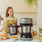Cecotec Robot de Cocina Multifunción con Dispensador de Alimentos Mambo CooKing Total Gourmet. 2200W, 45 Funciones, Miles de Recetas Guiadas, Jarra Unique de 4,5L y Jarra Victory de 5L, Accesorios