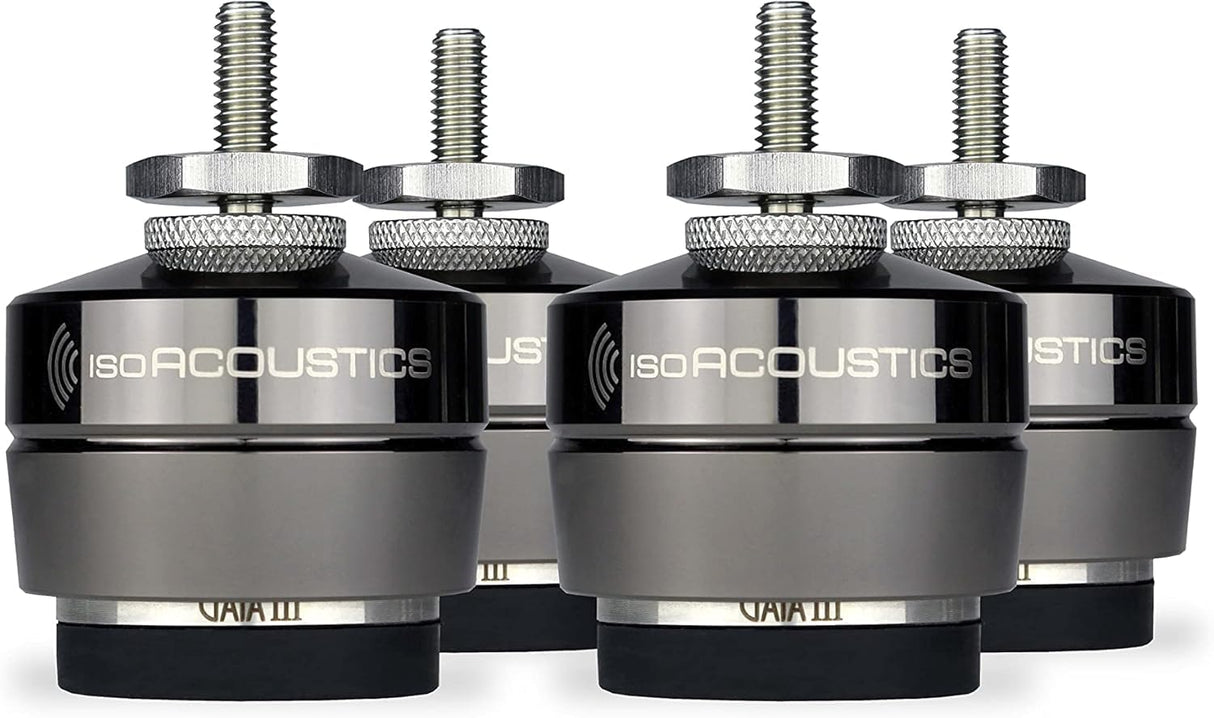 IsoAcoustics Gaia Series - Pies de Aislamiento para Altavoces y subwoofers (Gaia III, 32 kg MAX)