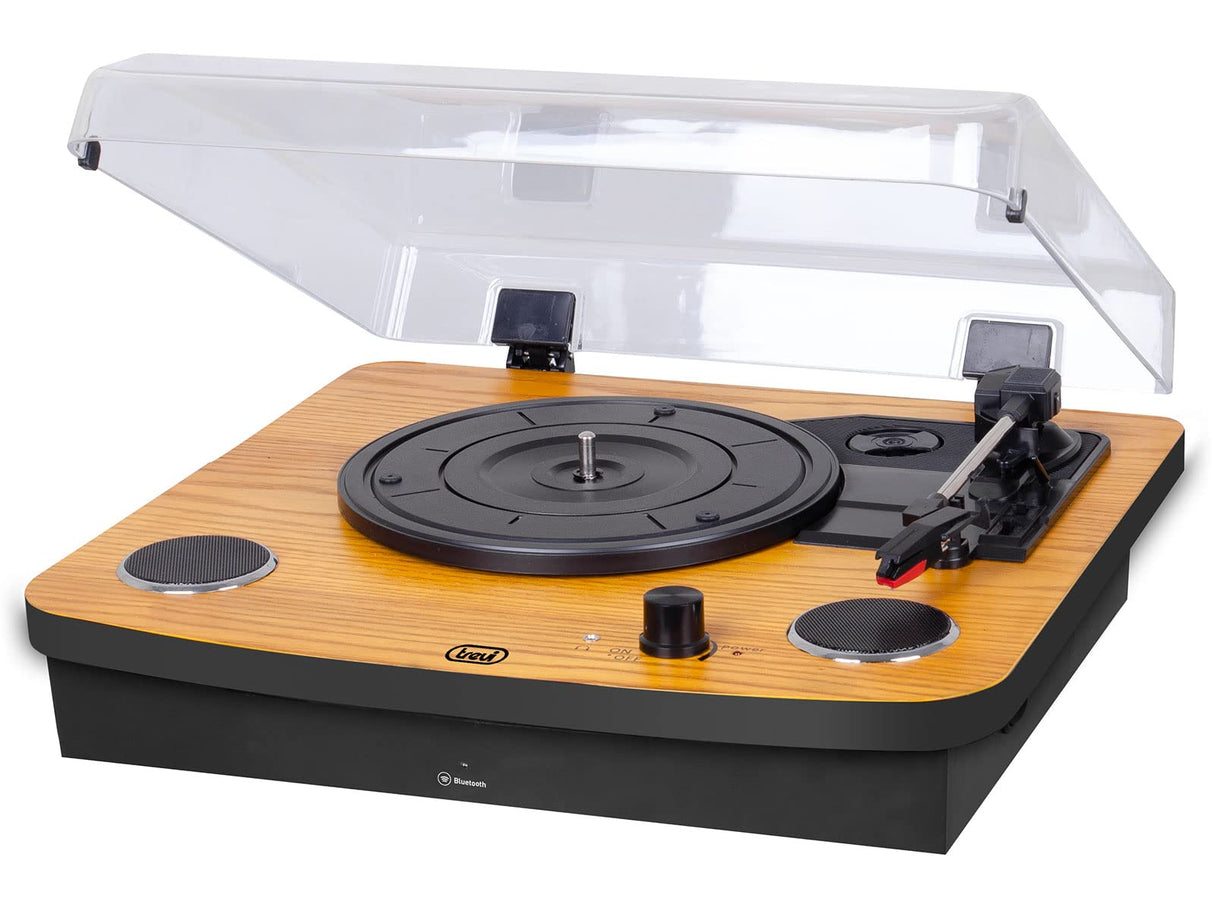TREVI TT 1022 BT - Mesa GIRATORIA ESTÉREO Retro Bluetooth ESTÉREO, Madera