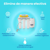 NATURE WATER PROFESSIONALS Equipo de Osmosis Inversa - Kit para Osmosis de 6 Etapas - Capacidad para 5 L - Incluye Membrana Vontron de 50GPD, Deposito y Filtros