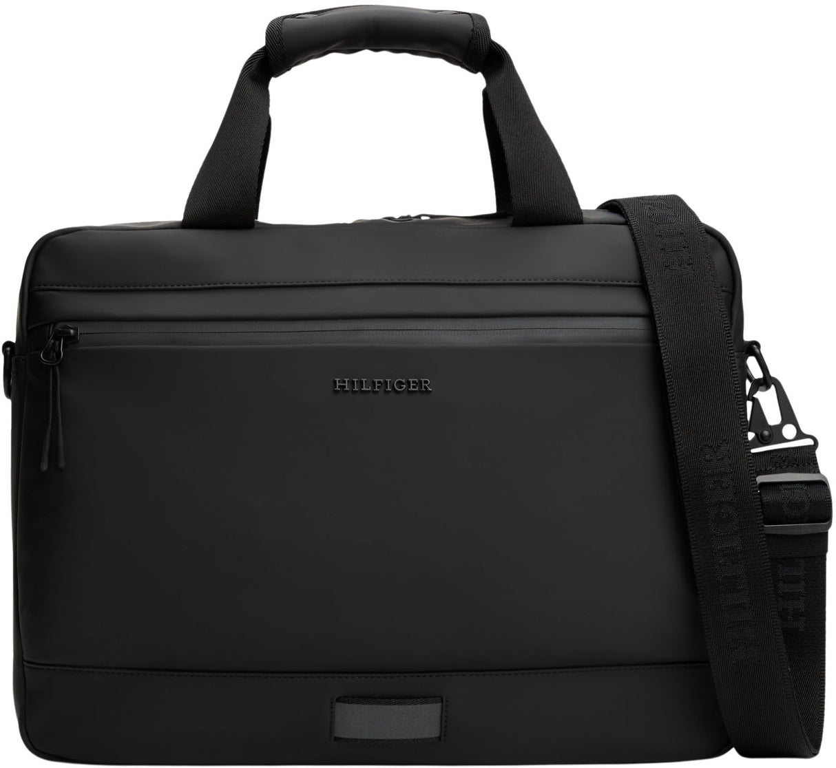 Tommy Hilfiger Maletín para portátil Hombre Computer Bag con bolsillo exterior, Negro (Black), Talla Única