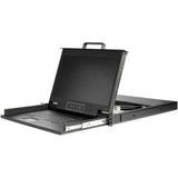 StarTech.com Consola para Armario Rack con KVM VGA y Pantalla de 17,3 Pulgadas 1080p HD - 1U, Negro