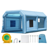 VEVOR Cabina de Pintura Inflable de 6,4 x 4,1 x 3 m con Potente Soplador de 1100 W y Sistema de Filtro de Aire, Cabina de Pintura Portátil para Vehículos Medianos, Pintura de Muebles Grandes