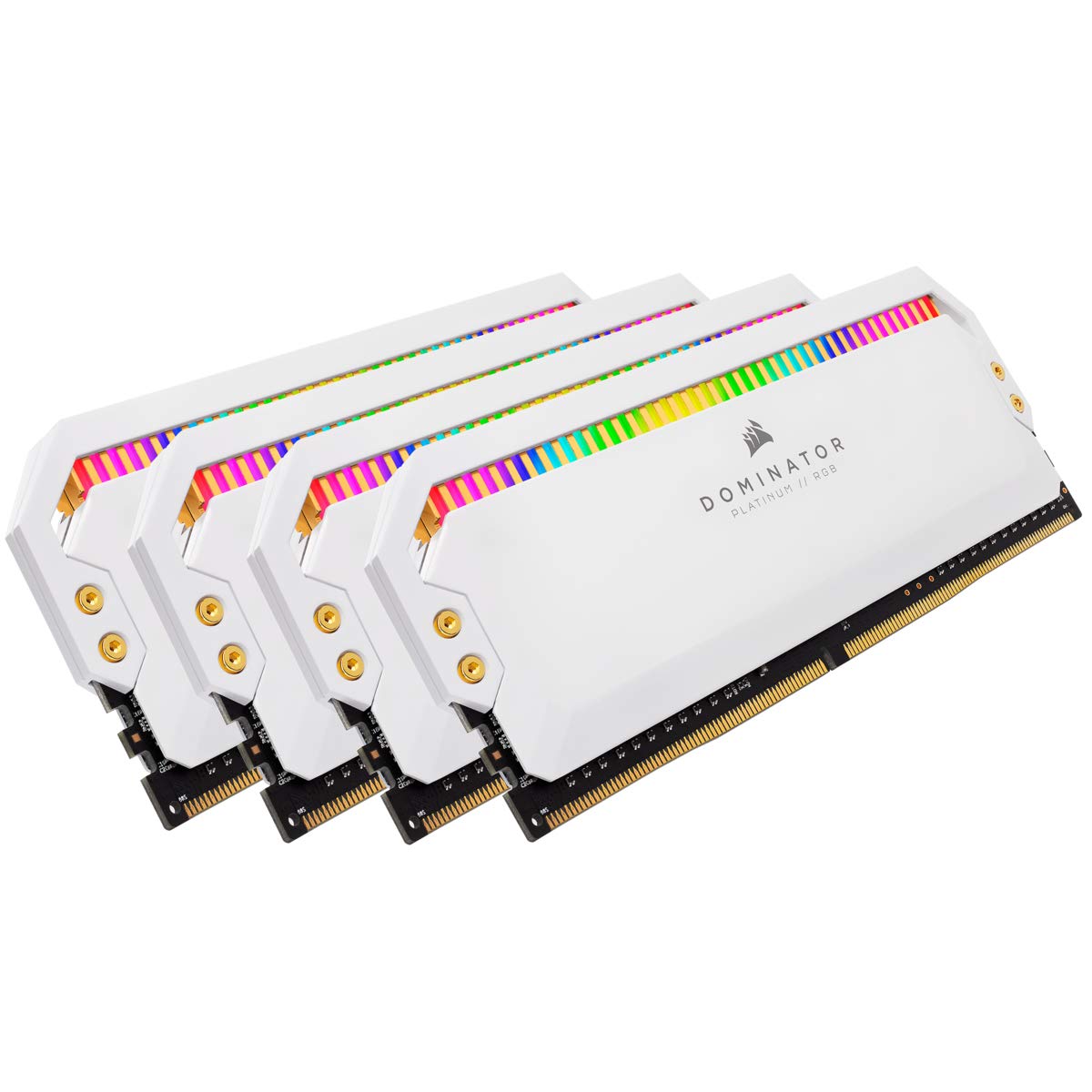 Corsair Dominator Platinum RGB 32 GB DDR4 3200MHz C16, AMD Optimizado LED RGB Memoria de Sobremesa Rendimiento de Alta, Respuesta Ajustados, 12 Direccionables CAPELLIX Leds RGB, 4 x 8 GB, Blanco