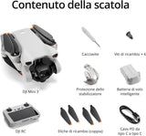 DJI Mini 3 Bundle - Mini-caméra-drone léger et pliable avec vidéo 4K HDR, 38 min de vol, véritables prises de vue verticales et fonctions intelligentes, C0,Avec tablier (Mini 3 (DJI RC)(C0))