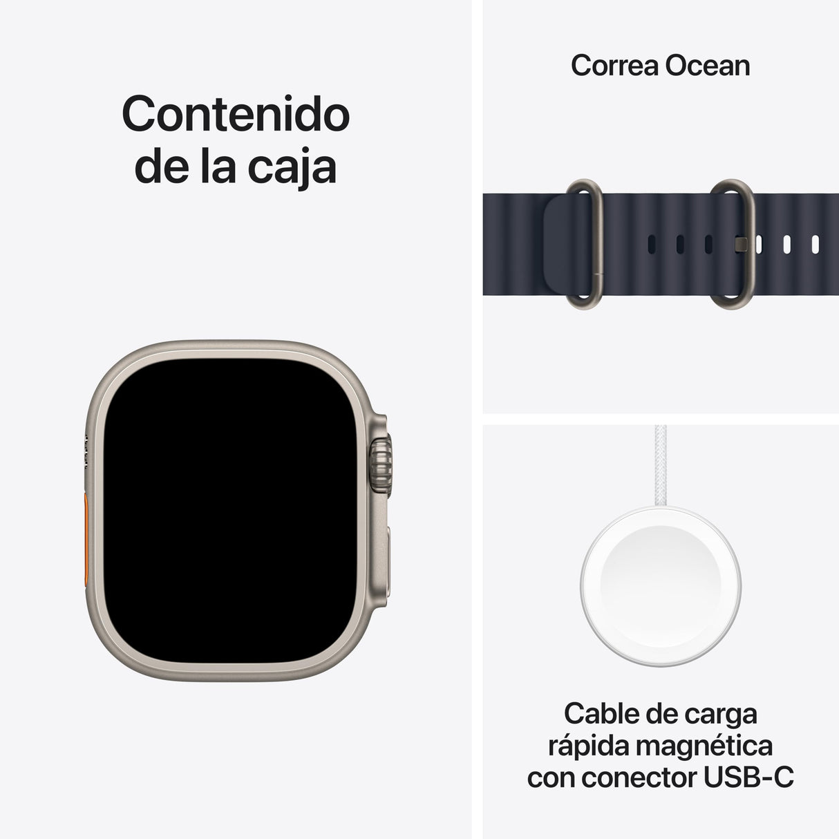Apple Watch Ultra 2 GPS + Cellular Smartwatch, Reloj Deportivo con Caja de Titanio Natural Resistente de 49 mm y Correa Ocean Azul Marino. Monitor de entreno y Pantalla Retina Brillante