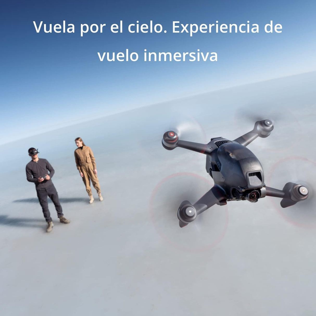 DJI FPV Pack Explorer, Experiencia de Vuelo inmersivo, Campo de visión superamplio de 150° 4K/60 fps, transmisión de vídeo HD a 10 km con Baja latencia, Freno y Vuelo estacionario de Emergencia