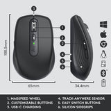 Logitech MX Keys Mini Combo para Negocios, Teclado y Mouse inalámbricos compactos, tecnología Logi Bolt, Bluetooth, Certificado para Windows/Mac/Cromo/Linux, Grafito