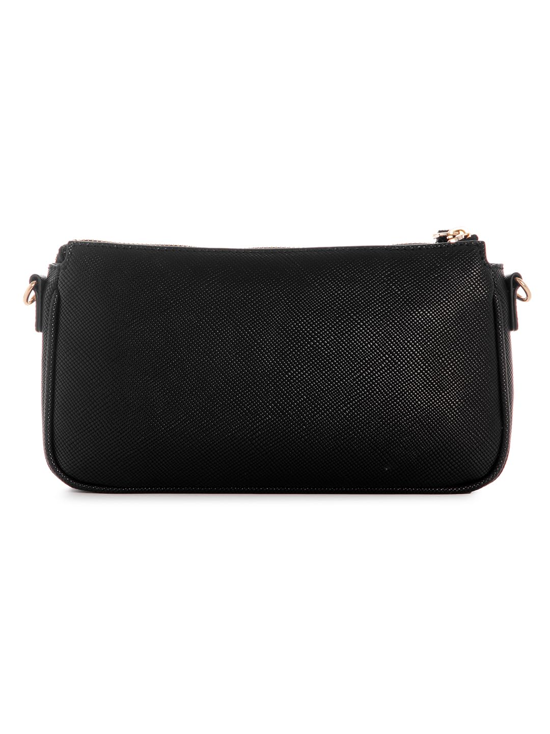 GUESS Noelle Double Pouch Crossbody, Bag Women, Negro, One Size