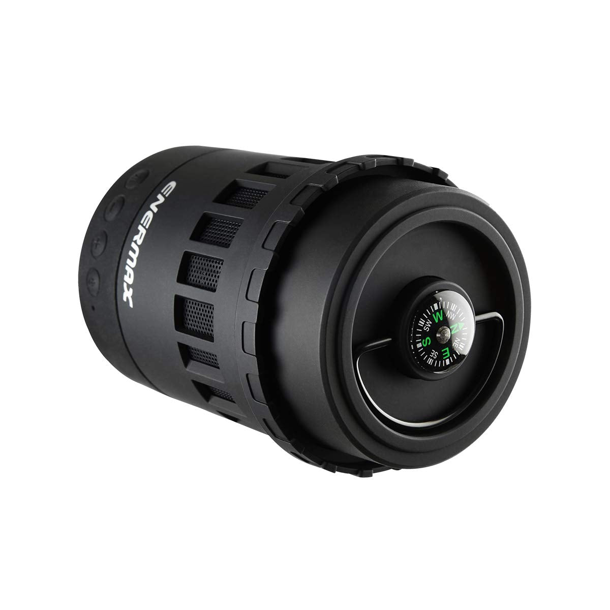 Enermax Pharoslite Negro, 2 Altavoces Bluetooth inalámbricos, Altavoz estéreo HD, LED, Graves potentes, Micro SD, Linterna SOS, luz Nocturna, brújula, Taza, 6 Modos RGB, batería 6h, P 10m