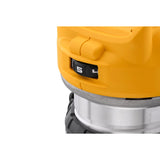 DEWALT DCW600N-XJ - Perfiladora XR 18V, Motor sin Escobillas, Velocidad Variable 16,000-25,500 rpm, Base Ajustable, Luz LED, Compatible con Baterías XR, Compacto y Ergonómico, Sin Batería ni Cargador