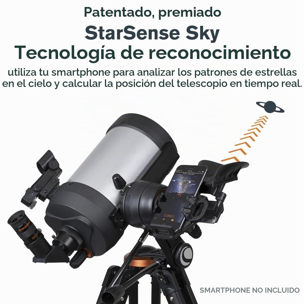 Celestron 22462 StarSense Explorer DX 5” Telescopio Schmidt-Cassegrain Compatible con Aplicaciones para teléfonos Inteligentes Funciona con la aplicación StarSense - Compatible con iOS/Android