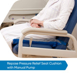 Repose - Cojín de Asiento de Alivio de presión con Bomba Manual - Cojín de presión Inflable para Silla o Silla de Ruedas - Ayuda en la prevención de úlceras por presión y úlceras por presión