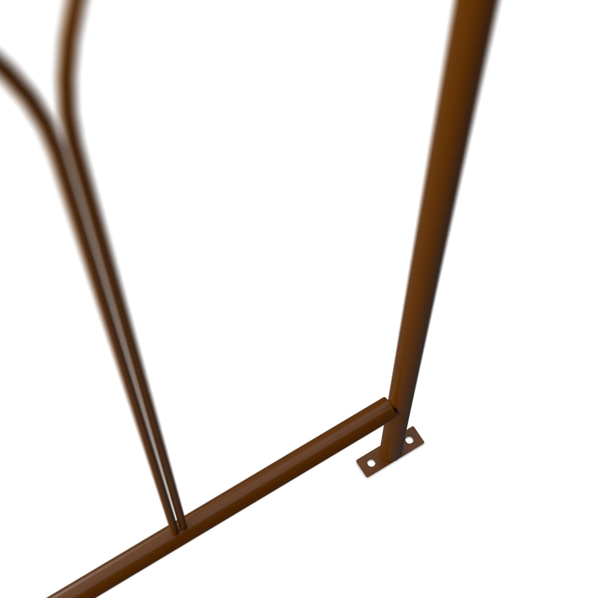 Relaxdays Arco Jardín Metal, 269x211x211 cm, Soporte Enredaderas y Rosas, Plantas Trepadoras, Tutor con Ganchos, Bronce, Acero