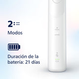 Philips Sonicare 5500 cepillo dental eléctrico, sónico con 1 nivel de intensidad, alerta de presión, EasyStart, SmarTimer y BrushPacer, blanco, modelo HX7110/01 [Nueva Tecnología]